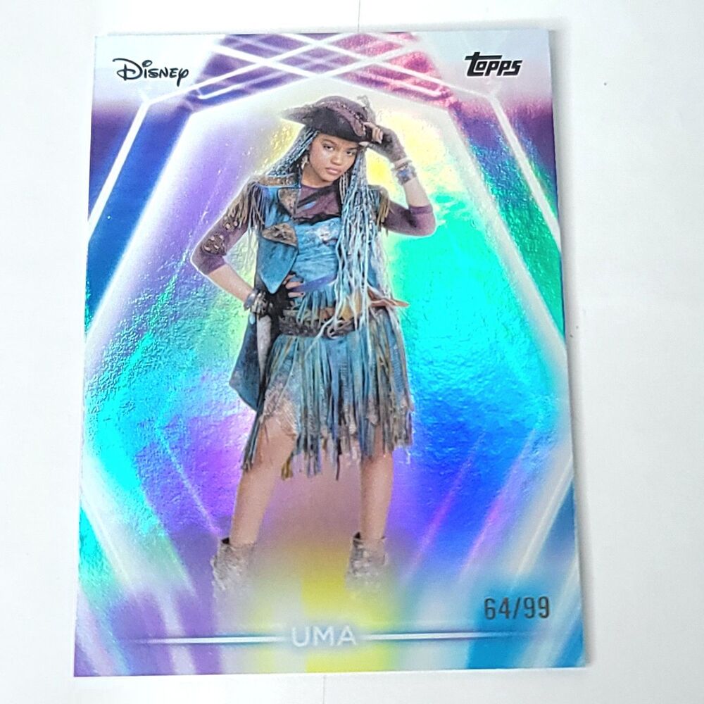 Uma Topps 2026 Disney Neon Holo Parallel Refractor Limited 64/99